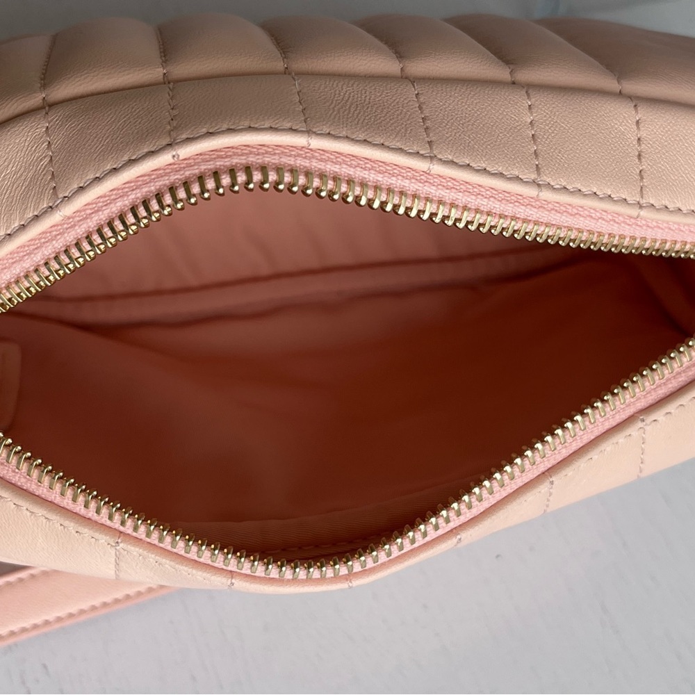 BURBERRY Mini Lola Quilted Leather Camera Bag Peach Pink - Picture 13 of 13